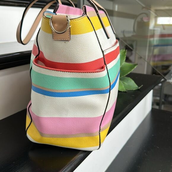 Kate Spade Kaylie Baby Bag Grove Street Printed Dunestripe travel business - Picture 7 of 14